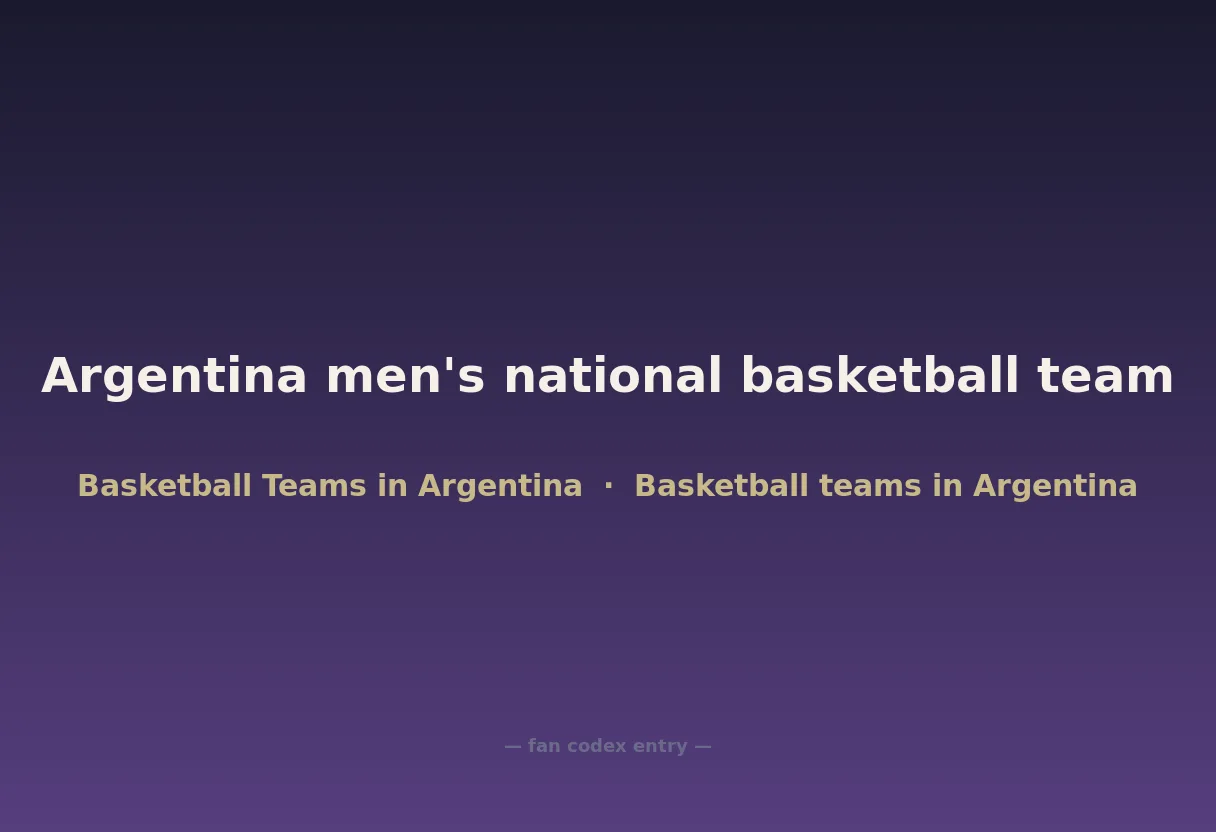 Argentina men's national basketball team